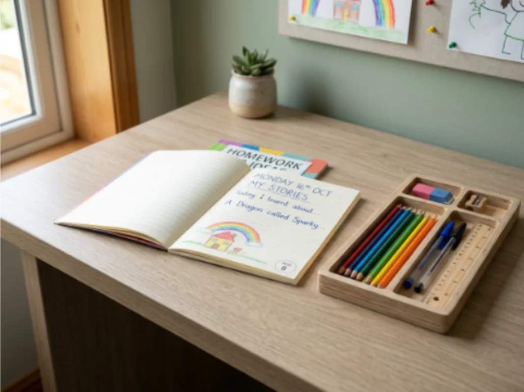 Durable laminate finish on custom kids study desk — UAE climate-appropriate materials
