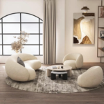 Noble Luxury Fabric Cloud Shaped Sofa - Image 2