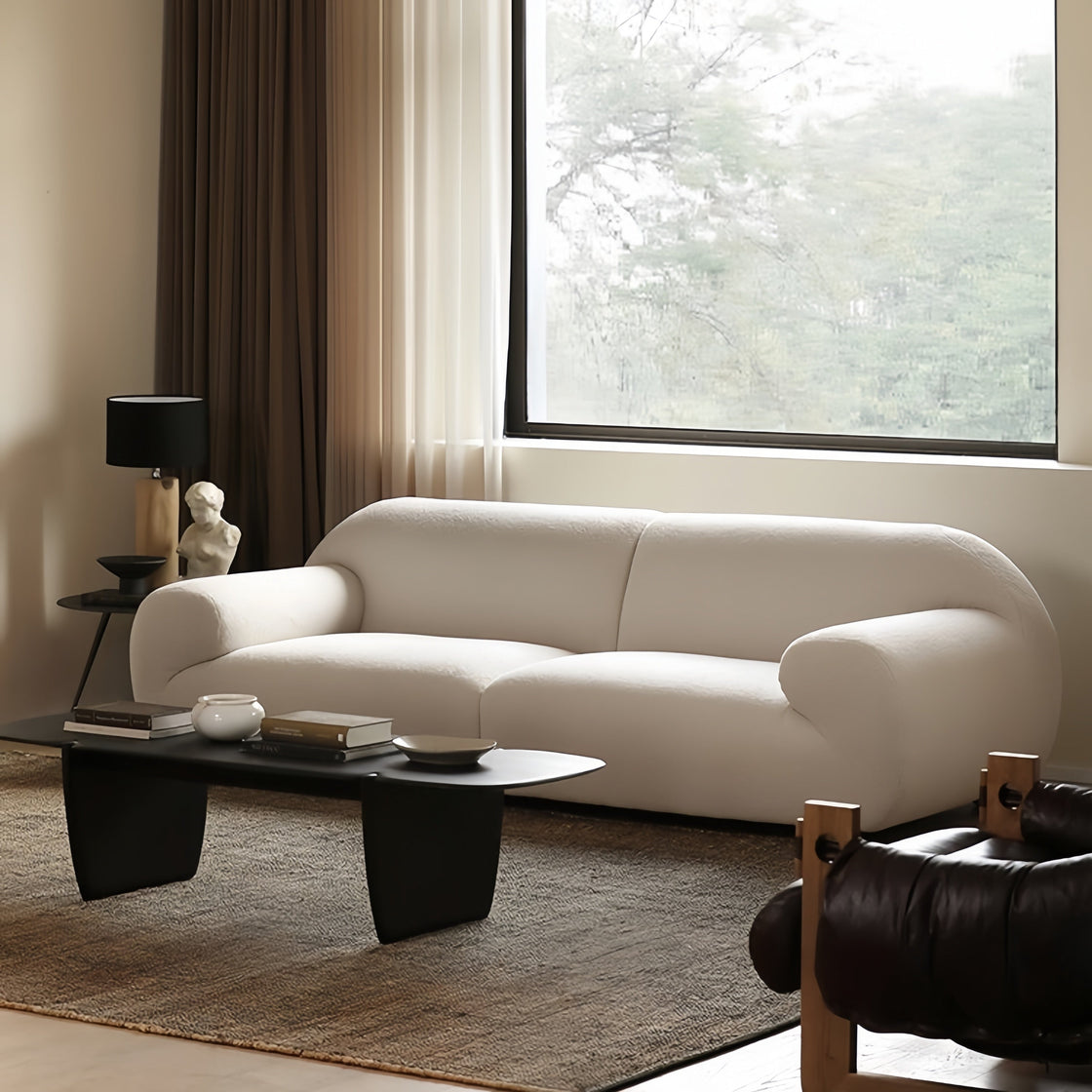 113.png Regal Fleece Fabric Overstuffed Sofa - Image 1