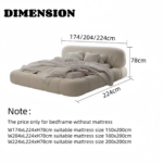 SolaceCloud Bed Velvet King/Queen Size - Image 3