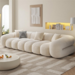 ComfyCloud Fleece Fabric Cloud shaped Sofa. - Image 2