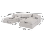 Opulent Cloud U-Shape Sectional Sofa - Image 5