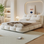 Vespera Bed Frame Modern Velvet King/Queen Size