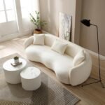 SoftCrest Fleece Fabric Overstuffed Sofa - Image 5