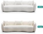SoftCrest Fleece Fabric Overstuffed Sofa - Image 3