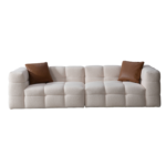Snuggle Fleece Fabric Overstuffed Cloud shaped Sofa - Image 3