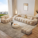 Majestic Luxury Fleece Fabric Sofa - Image 5