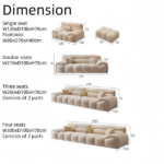 Majestic Luxury Fleece Fabric Sofa - Image 3
