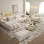 Vanguard L Shape Boucle Fabric Sofa