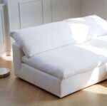 Cloud Sofa 3-Seater Polyester Fabric – White - Image 5