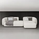 Grande Dual L Shape Sofa Boucle Fabric