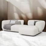 Grande Dual L Shape Sofa Boucle Fabric - Image 2