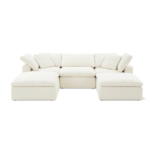 Cloud Feather Sofa U-Shape with Two Ottoman