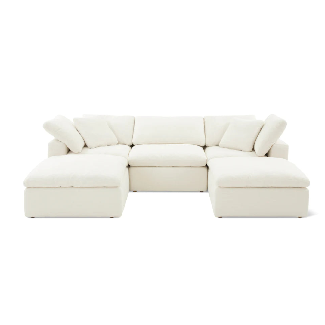 6-3.png Cloud Feather Sofa U-Shape with Two Ottoman - Image 1