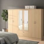 6 Door Manufactured Wood Wardrobe Cabinet