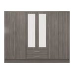 6 Door Manufactured Wood Wardrobe Cabinet - Image 4