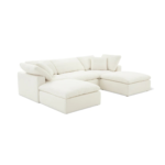Cloud Feather Sofa U-Shape with Two Ottoman - Image 2