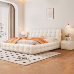 Restful Light Luxury Fleece Fabric Bed