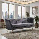Alexandrea 3-Seater Velvet Sofa - Image 3