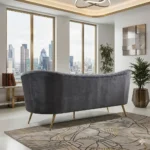 Alexandrea 3-Seater Velvet Sofa - Image 6