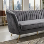 Alexandrea 3-Seater Velvet Sofa - Image 4