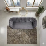 Alexandrea 3-Seater Velvet Sofa - Image 5