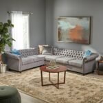 Amberside 6 Seater Fabric Tufted Sectional Sofa - Image 2