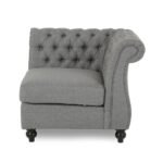 Amberside 6 Seater Fabric Tufted Sectional Sofa - Image 4