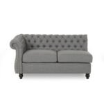 Amberside 6 Seater Fabric Tufted Sectional Sofa - Image 5