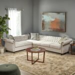Amberside 6 Seater Fabric Tufted Sectional Sofa - Image 8
