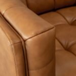 Ardrie PVC Faux Leather Flared Arm Sofa - Image 4