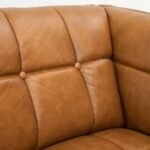 Ardrie PVC Faux Leather Flared Arm Sofa - Image 5