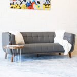 Ardrie PVC Faux Leather Flared Arm Sofa - Image 6