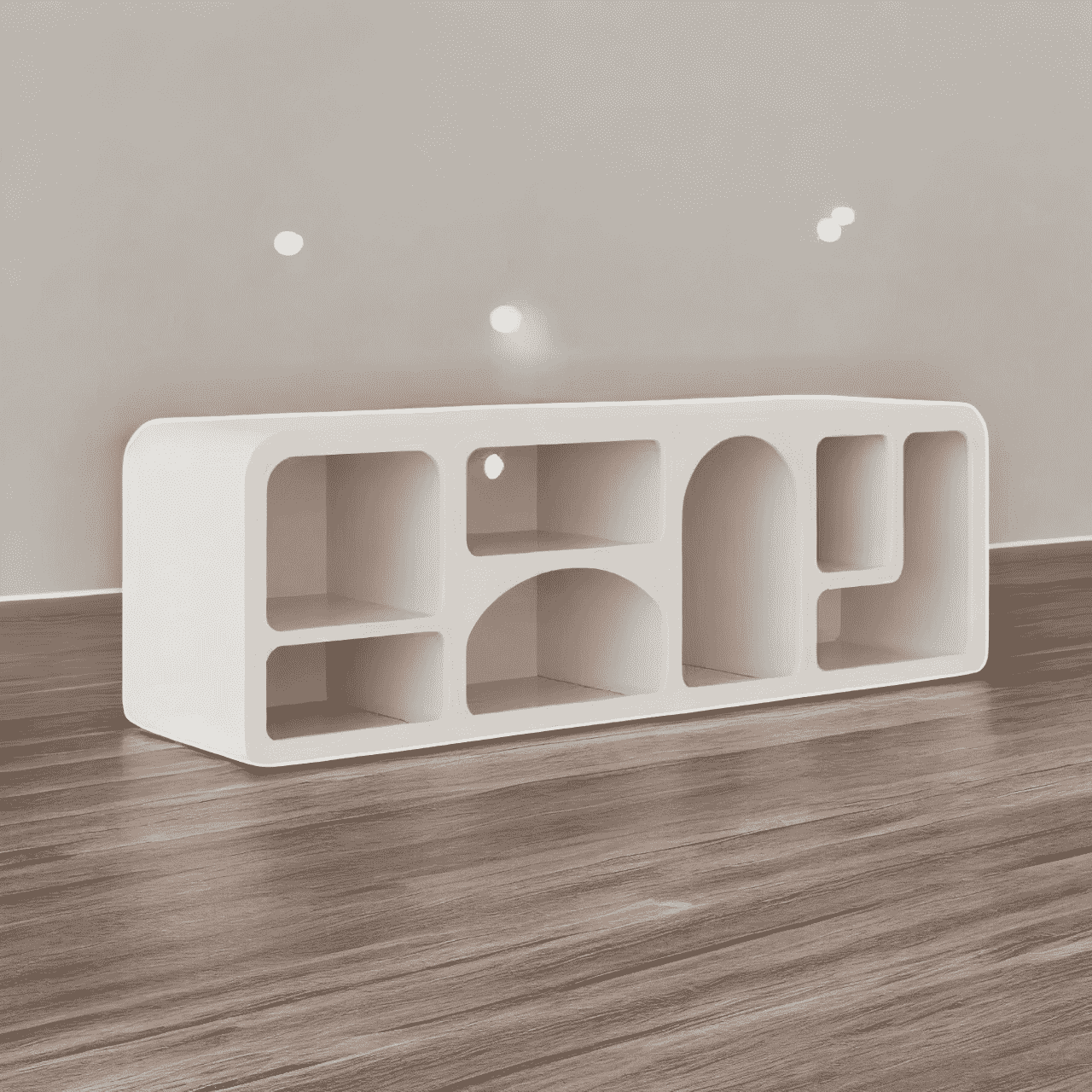 Art-Deco-Bookshelf-Wood-TV-Stand-1.png Art Deco Bookshelf TV Stand - Image 1