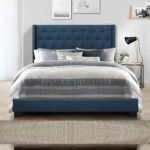 Moniz Upholstered Wingback Panel Bed