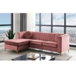 Cargill Wide Velvet Modular Sofa & Chaise - Image 2