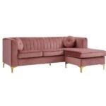 Cargill Wide Velvet Modular Sofa & Chaise - Image 3