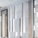 Carme Modern Wall Panel Mirror Velvet Fabric Bed - Image 3