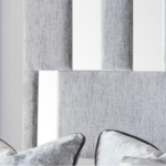 Carme Modern Wall Panel Mirror Velvet Fabric Bed - Image 5