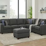 Casanova 7-Seater Dark Gray Linen Modular Sectional Sofa