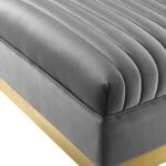 Cecilie Wide Velvet Symmetrical Sectional U-Shape Sofa - Image 3