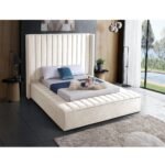 Lines Channel Tufted & Storage Velvet Bed - Image 2
