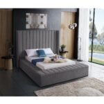 Lines Channel Tufted & Storage Velvet Bed - Image 8
