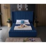 Lines Channel Tufted & Storage Velvet Bed - Image 9