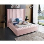 Lines Channel Tufted & Storage Velvet Bed - Image 4
