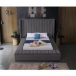 Lines Channel Tufted & Storage Velvet Bed - Image 7