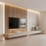 TV Unit with Wall Panel & Storage – Modern Entertainment Center