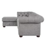 Chesterfield 4-Seater Sofa and Chaise - Image 6