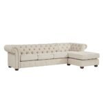 Chesterfield 4-Seater Sofa and Chaise - Image 7