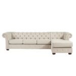 Chesterfield 4-Seater Sofa and Chaise - Image 8